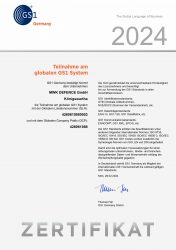 GS1-Zertifikat 2024 deutsch