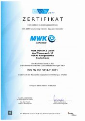 Zertifikat DIN EN ISO 3834