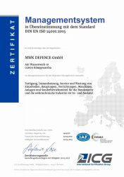 Zertifikat DIN EN ISO 14001